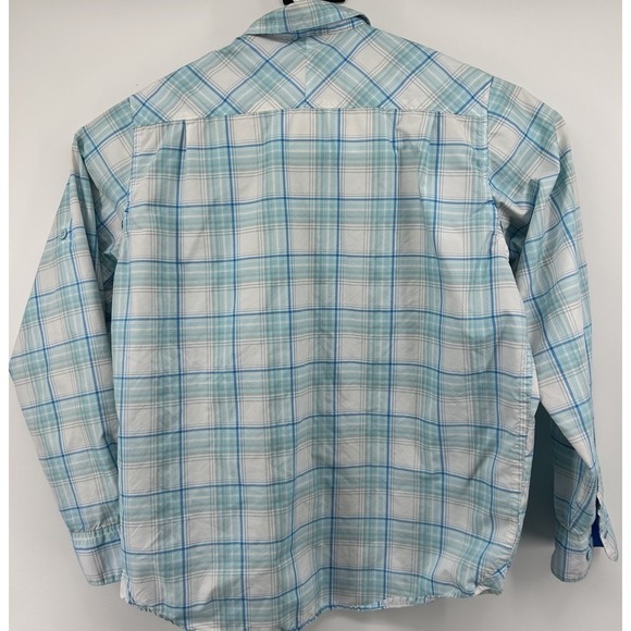 Under Armour Heatgear Loose Fit Long Sleeve Button Down Blue Men's Medium - Picture 4 of 4